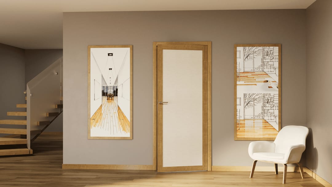 Drzwi Oslo Textile — aranżacja wnętrza